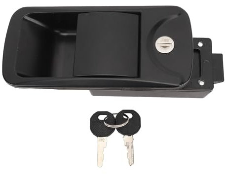 Serrure de Porte de Camping-Car avec 2 Clés, Kit de Remplacement de Serrure de Porte de Remorque de Voyage en Alliage de Zinc, Loquet de Porte D'entrée de Camping-Car pour