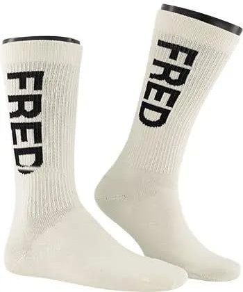 Fred Perry Herren Damen Unisex C5137 gerippte Socken mit Markenlogo Größe 22,9–27,9 cm, Schneeweiß, schneeweiß, 9-11
