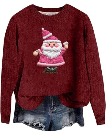 Weihnachts Strickpullover Damen Norwegermuster Pullover Damen Paar Weihnachtspullover Weihnachts Pullover Damen Weihnachtspulli Familie Set Weihnachtspullover Damen Strick Weihnachts Pullover