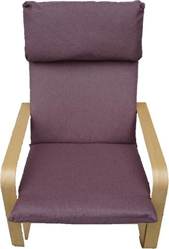 Jacek POÄNG PELLO Kissen/Polster für Schaukelstuhl mit hoher Rückenlehne Dicke 8 cm Größe 57 x 120 cm Material Hochwertiger Möbelstoff (Heidefarbe)