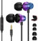 Wired Earbuds with Microphone for Laptop PC Ear Buds Wired with 3.5mm Audio Jack,HiFi Stereo Headphones Earphones for Samsung A25 A15 A16 A32 A52 Android for iphone ipad MP3 PS4 Chromebook,Purple Blue