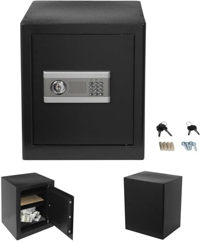 Safe Tresor Möbeltresor mit Zahlenschloss, Feuerfest Wasserdicht Tresor mit Schlüssel (2 Hauptschlüssel und 2 Notfall-Schlüssel), 65L Großer Safe Tresore für Zuhause Schmuck Bargeld