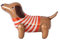 OVDGWC 1 Stück Cartoon Dachshund Hundeballon, Süßer Ballon, Kreativer Ballon, Aluminiumfilmballon, Party Dekoration Ballon