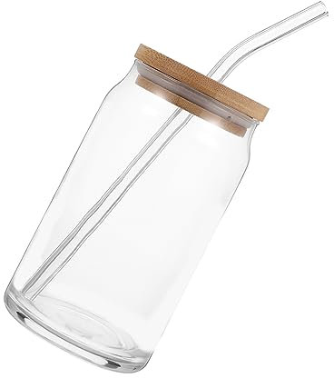 Amosfun Vaso De - Transparente Botella De De Vidrio Contenedor De Agua Para Bebidas Para Fiestas