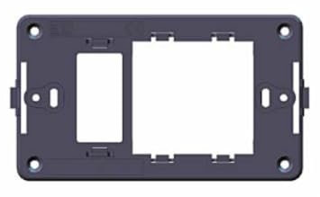 SUPPORTO A 2 MODULI SINGOLO E SCHUKO UNEL, PER CASSETTA SCATOLA 503, PER PLACCA A 2 POSTI, COMPATIBILE CON BTICINO MAGIC, SERIE TONDO', SERIE CIVILE, MASCHERINA