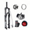 Federgabel MTB, gabeldämpfung 26/27,5/29 Zoll 1-1/8 Gerade/konische Fahrrad-Luftfedergabel Federweg 120MM 9 * 100MM QR Scheibenbremsen Fahrrad Vordergabeln Manuell/Fernsperre(Straight-remote,29in)