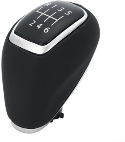 Homeponnew Leder Schaltknauf für Hyundai Elantra/Tucson/i30/i20-6-Gang Schwarz Schaltkopf (OEM 43711-F2300 kompatibel), Premium Grip Enhancer für reibungslose Gangübergänge