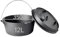 BIOL Dutch Oven 12 Liter aus Gusseisen – Eingebrannter Feuertopf mit Deckelheber und Doppelfunktions-Deckel, Für Outdoor & Indoor, Schwarz (12 Liter)