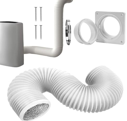 BommFu Kit De Ventilation Pour Sèche-Linge, Tuyau D'Évacuation Pour Sèche Linge, De Remplacement Murale Pour Ventilation Circulation Plafond Cuisine Salle De Bain