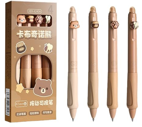 Radierbare Stifte Textmarker Füller - Schreibstifte für Notizen,4 Schreibstifte Für Hausunterricht Zuhause Lernen Notizen Machen