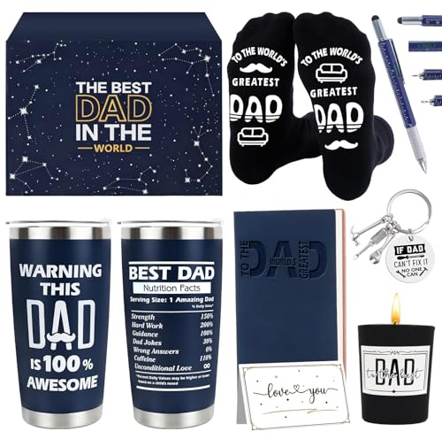 Belillpipi 20oz Stainless Steel Travel Tumbler Gifts Set for Dad from Daughter Son, Kids, Wife, Christmas, Birthday, Fathers Day, Anniversary