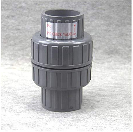 HTGAOO Inline Check Valve,Plastic,32-63mm Inner Diameter PVC One Way Non Return Pipe Fitting for Garden Irrigation Aquarium Fish Tank,1pcs(Inner Dia.32mm)(Inner Dia.40mm)