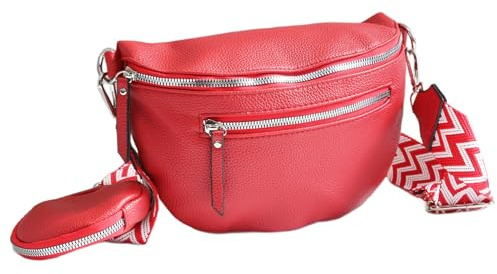 irisaa Umhängetasche Damen Crossbody Bag, 3 in 1 Schultertasche, Bauchtasche mit Reißverschluss und Verstellbarem breitem Gurt, Handtasche für Männer Frauen