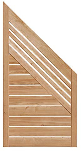 WEIDENPROFI Sichtschutz aus Lärche, Holz Lamellenzaun, Gartenzaun aus Lärchenholz, Größe (BxH): 90 x 180-90 cm