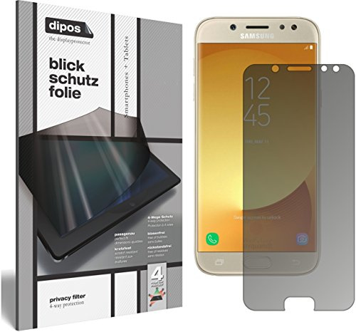dipos I Privacy Filter compatible with Samsung Galaxy J5 2017 Screen Protector Anti-Spy 4-Way Protection