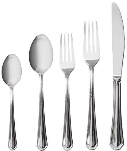 Joseph Sedgh Collection JS019-20 20-teiliges Edelstahl-Besteck-Set für 4 Personen, Besteck-Set aus Edelstahl, mit Löffel, Teelöffel, Messer und Gabel