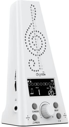 Metronom/elektronisches Stimmgerät Cherub - wiederaufladbare Batterie - weiß
