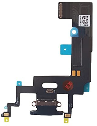 Smartex® Connettore di Ricarica Compatibile con iPhone XR Nero - Dock Charging Flex di Ricambio con Parti elettriche