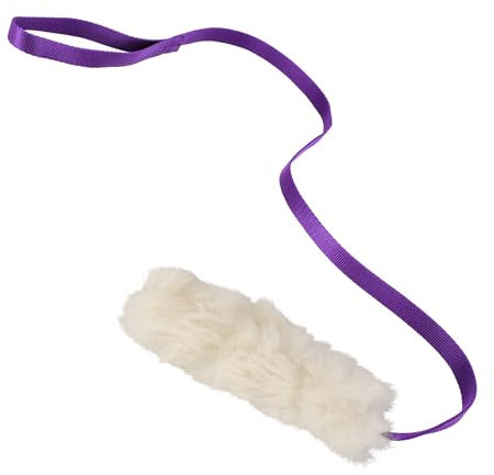Dingo 15582 Jouet pour chien en peau de mouton avec longue laisse violette 130 cm