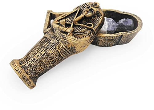 Ägypten Mumien Aquarium Dekoration Klein Ornament Fischbecken Terrarium Deko Décor Zubehör Geschenk Dekor Dekofigur Figur Statue Skulptur (Mummy Coffin Brown)