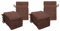 Betz Lot de 20 Gants de Toilette Premium Taille 16x21 cm 100% Coton Couleur Marron Noisette