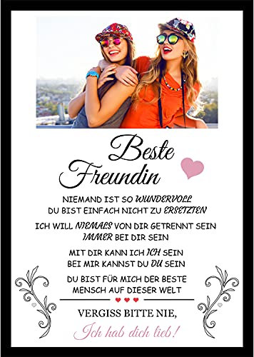 SCHILDER HIMMEL Kunstdruck Wunschbild | Beste Freundin Geschenk | Wandbilder | Geburtstag | Wand Dekortion | Geschenk für die Liebsten in vielen verschiedenen Größen
