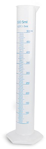 Oshhni 500ml Éprouvette Graduée de Polypropylène pour Magie Expérimentale, 500ml