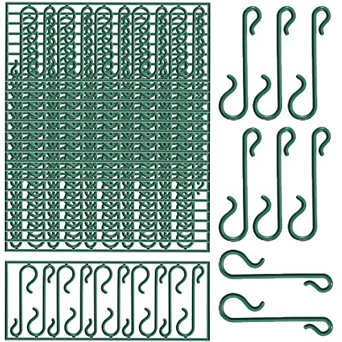 Ganchos Adornos Arbol Navidad, 200 Pcs Ganchos para Colgar Bolas de Navidad, Ganchos para Colgar Adornos en Forma de S, Mini Percha para Árbol de Navidad, para Colgar Decoración de Navidad(Plástico)