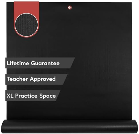 Manduka Pro Yoga- und Pilates-Matte – lang und breit – Premium-Matte, 6 mm dick, umweltfreundlich, Öko-Tex-zertifiziert, frei von allen Chemikalien, Hochleistungsgriff, ultradichte Polsterung für