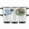 Hairyworm Personalised Travel Mug, 400ml White Stainless Steel Travel Mug with Handle, Customised with Photo 'Dog Dad' Paw Design Print