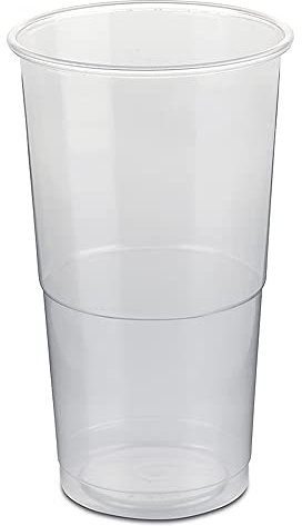 LogiPack GeRo Trinkbecher | Eichstrich 0,3l | Bierbecher Plastikbecher Einwegbecher aus Kunststoff PP (Polypropylen), Transparent klar | Ausschankbecher (2500)