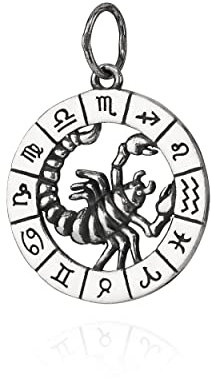 NKlaus Kettenanhänger Sternzeichen Skorpion 925 Silber Horoskop 25mm Zodiak Anhänger 11108