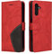 CXTcase Handyhülle für Samsung Galaxy A14 5G, Flip PU Leder Hülle Cover, Modisch Flip Case für Samsung Galaxy A14 5G Handytasche Schutzhülle, Rot