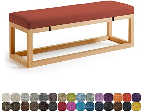 Lsjoaw Bankauflage Bankkissen Sitzauflage Sitzkissen Bank 80X30X3CM Stuhlkissen Bankpolster Schaukel mit abnehmbarem Bezug für Fensterbank Outdoor Gartenmöbel Terrasse Drinnen Sitz,Crimson