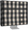 kwmobile Housse écran Ordinateur Compatible avec 20-22 Moniteur Housse écran Ordinateur - Protection d'écran PC Moniteur en Lin - Noir-Gris Clair-Blanc