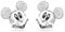 Swarovski Disney Mickey Mouse Ohrstecker, Weiße und Rhodinierte Damenohrringe mit Strahlenden Swarovski Kristallen