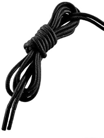 KNARDO 2 pares de cordones redondos finos encerados de 2,5 mm para zapatos de vestir, zapatos Oxford y zapatos escolares, cuerdas fuertes y duraderas, Black, 90