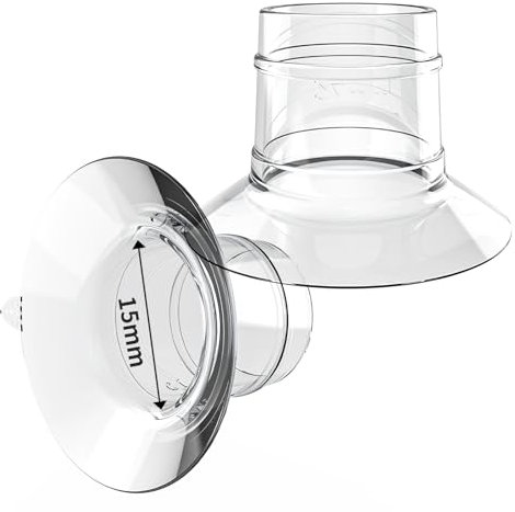 2PCS Flange Inserts 15MM, Compatible with KISSBOBO ABP-1508/ABP-1508Pro, Portable Breast Pump Flanges, Milk Collector 24MM Universal