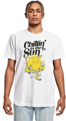 Mister Tee Herren Chillin' The Sun Tee White, M