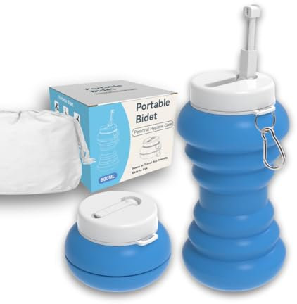 Generic Portable Collapsible Bidet 600ml | Discreet, Handheld Bidet for Using Toilet, Travel Lota, Toilet Hygiene, Travel | Highly Compact for Easy Carrying