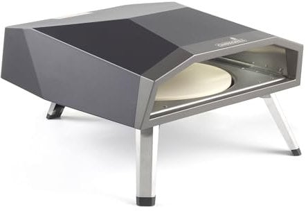Forno Pizza Portatile a Gas GPL Ø37,5 cm 8 kW in Acciaio Ompagrill Vesuvio 375 Nero Opaco