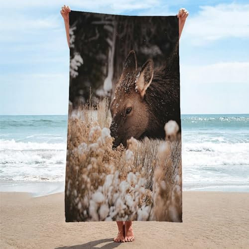 Toalla Playa Animal Toallas Playa Grande Microfibra Anti Arena Alce Playa Toallas para NiñA NiñO Adulto Piscina Toalha de Praia Mujer Hombre 200x200cm