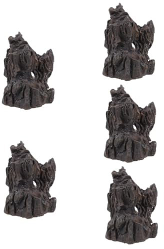 BESPORTBLE 5stücke Mini Resin Rockery Statue Dekorative Miniatur Rockery Für Garten Und Aquarium Lebensechte Landschaftsdekoration Für Bonsai Und Mikrolandschaften Sicher Und Langlebig