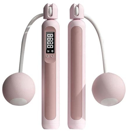 Corda per Saltare Senza Fili, Corda per Saltare con Contatore, Corda per Saltare Elettronica Intelligente per un Allenamento Fitness Efficace, Corda per Saltare con Palla Versatile Corda per(Rosa)
