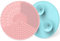 Lot de 2 tampons de nettoyage en silicone pour pinceaux de maquillage, tapis de nettoyage YalsFTY avec ventouse (rose et bleu)