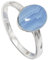 JEWELFORCE 925 Sterling Silber Blauer Spitze Achat Edelstein Ring Herren Damen Stein Bandring Alle Größen Ring Handgefertigter Schmuck JSR-1078CG_70 (22.3)