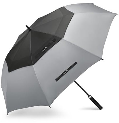 ZOMAKE Regenschirm Groß Sturmfest,XXL Großer Golf Umbrella Sturmfester Automatik,Schirm Windfest Schwarz,Golfschirm Stabil für Herren Damen 2 Personen(Schwarz-Grau)