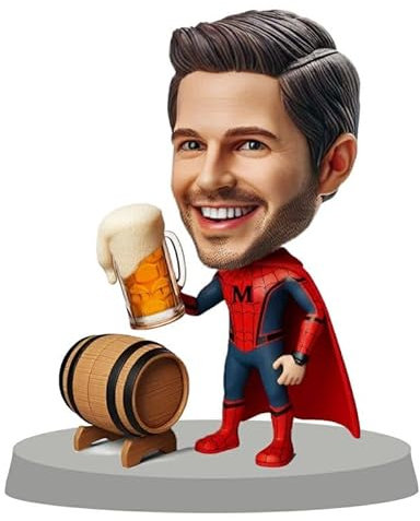 Wackelköpfe, personalisierbar für das Oktoberfest, personalisierte Köpfe, Wackelkopf-Figuren, handgefertigte Karnevalsgeschenke, Actionfigur basierend auf Ihrem Foto
