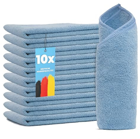 limpando Mikrofasertücher Allzwecktücher 40x40 cm – 10er / 20er / 200er Set – Farben Blau, Rot, Gelb, Grün – Putzlappen, Reinigungstücher & Spüllappen für Küche, Bad & Haushalt