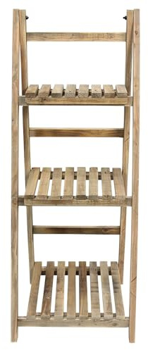 FRANK FLECHTWAREN Holzregal Recycling-Chic, Struktur und Farbe können variieren, da Naturprodukt Maße: 40 x 36 x 100 cm, platzsparend zusammklappbar